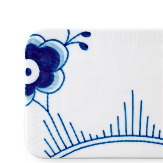 Blå Mega Riflet serveringsbræt - 15,5 cm